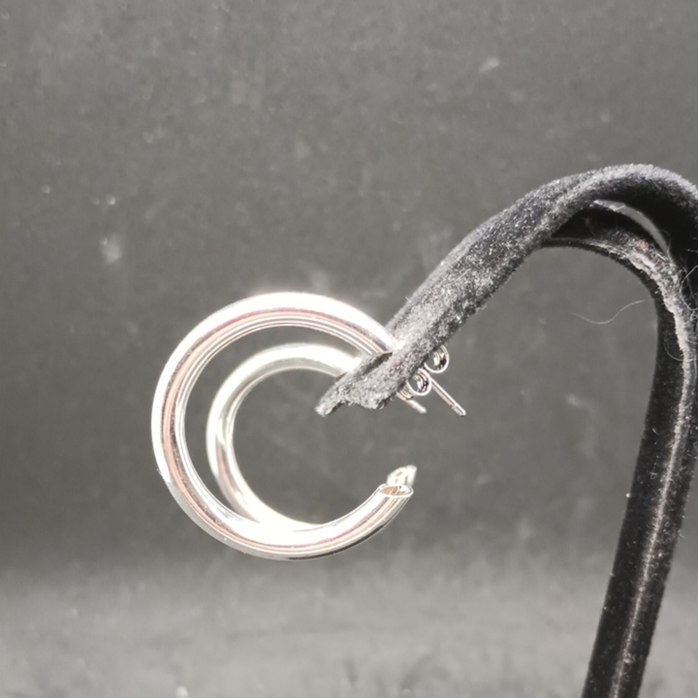 Silver Tone Hoop Earrings Jewelry
